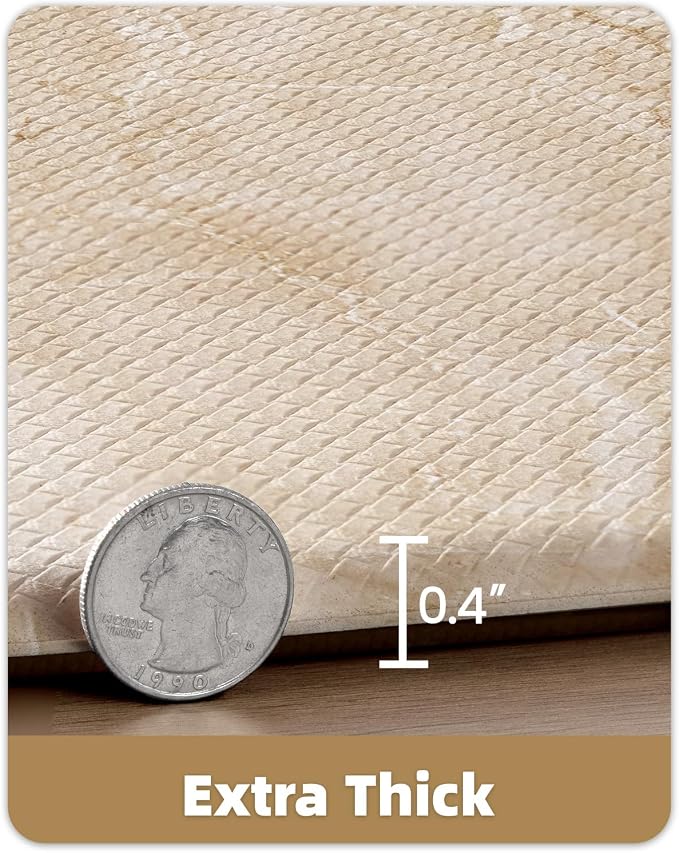 Color&Geometry Marble Kitchen Mats for Floor 24x59, Non Slip Wide Kitchen Runner Rug, Easy Clean, Oil & Water Resistant, Anti Fatigue Foam Standing Mat for Sink, Laundry, Office, Gold
