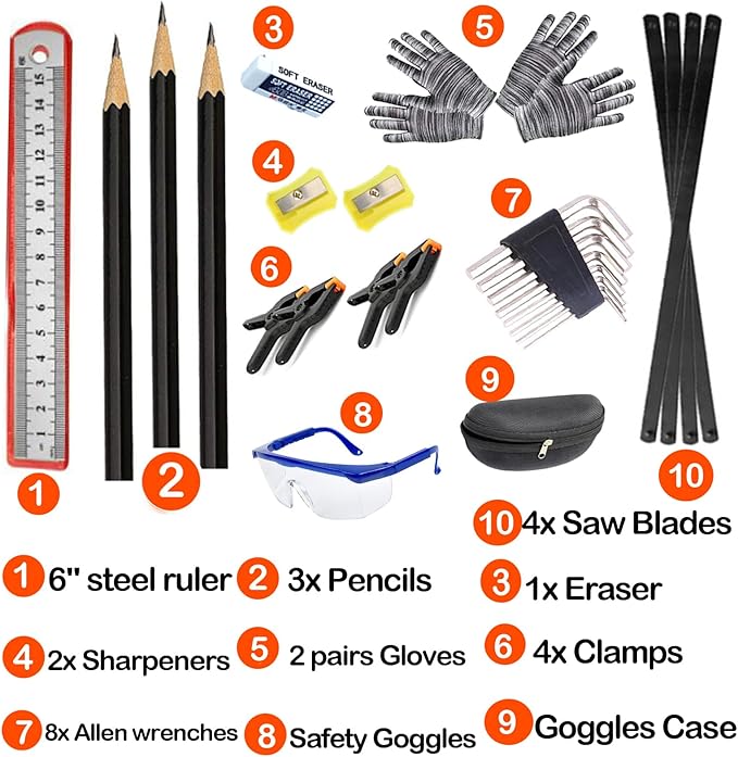 38-Piece Kids Real Tool Set with Tool Bag & Woodworker Apron, Hand Saw, Children Construction Tools for Ages 6+, Boys & Girls Birthday Gift for DIY Building and Woodworking