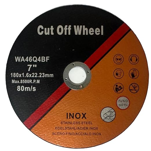 50 PCS Cut Off Wheel 7 Inch 7" x.063 x7/8" Cutting Disc for Angle Grinder Ultra Thin Metal & Stainless Steel (7 inch, 50)