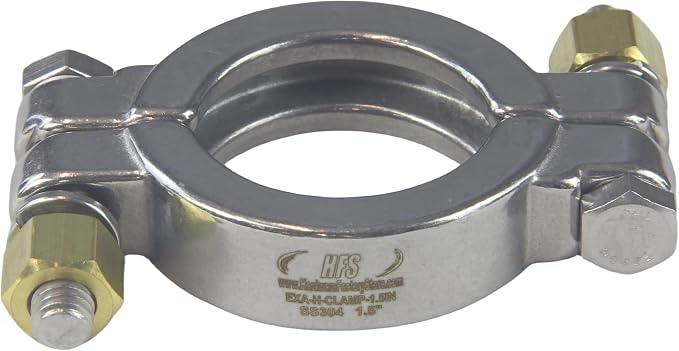 HFS(R) 2PCS, 1.5" High Pressure Tri Clamp Sanitary Clover for Tri Clamp Fitting Connection, Stainless Steel 304