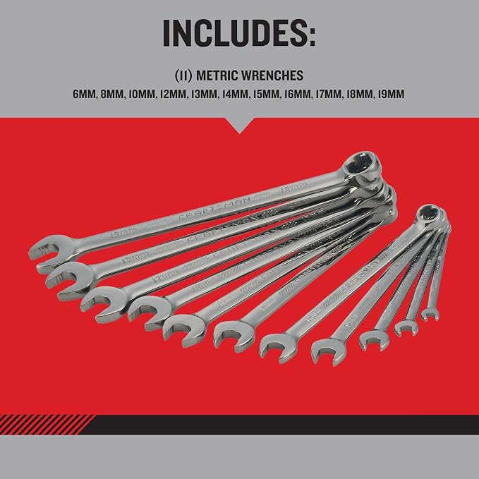 CRAFTSMAN OVERDRIVE 11-Piece Metric Wrench Set (CMMT87811)