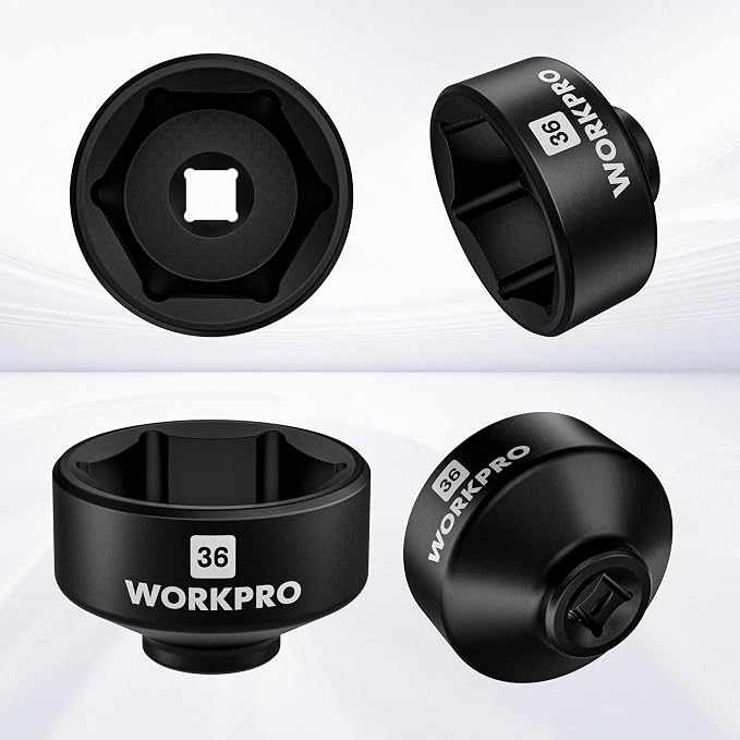 WORKPRO 36mm Oil Filter Socket Wrench, Oil Filter Removal Tool, Oil Filter Change Set, Ideal for Some Ford F250, BMW, Mini, Volvo, Audi, VW, Porsche Vehicles