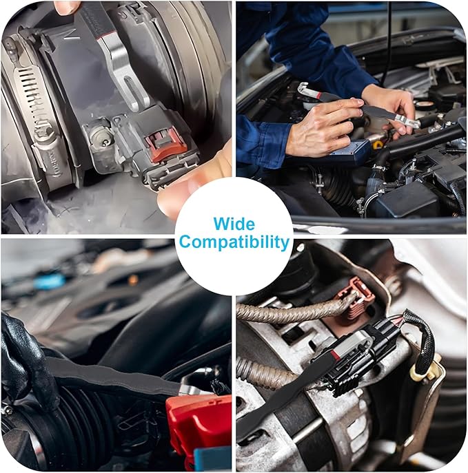 Automotive Electrical Terminal Connector Separator Removal Tool, Electrical Connector Removal Tool with Non-Slip Grip and 2-in-1 Dual End Design, Universal for Most Cars, Trucks, SUVs, Black