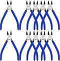 Wire Snips Cutter 6" - 10 Pack Floral Wire Cutters for Artificial Flowers - Small Dykes Cutter for Jewelry Making Crafting Zip Ties - Side Diagonal Cut Pliers Tool Spring Loaded -Blue