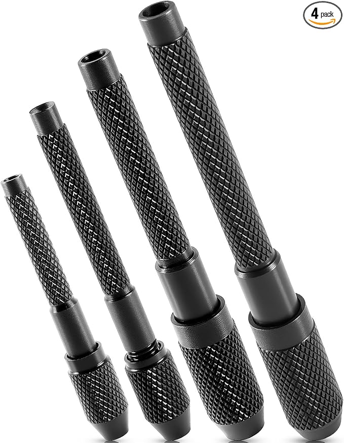 Precision Pin Vise Set with Knurled Handles, for .010-.200" Small Bits Taps