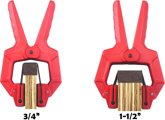 Taytools 10 Pack Large Spring Molding Edge Band Clamps Overall Size 8" x 5", Opening: 2-1/4", Throat Depth 3-1/4 Inches (10)