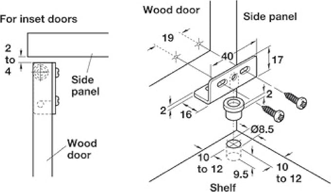 Simplex Concealed Hinge - Black