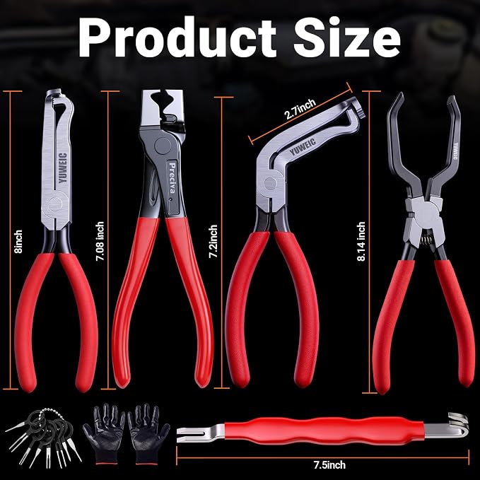 5 PCS Electrical Disconnect Pliers - Electrical Disconnect Pliers Set Locking Tab Disconnect for Car Sensors, Wiring Harnesses