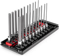 TEKTON Long Hex Bit Socket Set, 21-Piece | SHB90206 | 1/4 Inch Drive, (5/64 - 5/16 in., 2 - 8 mm), Socket Rail