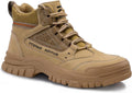 GUSAYEX Steel Toe Boots for Men Puncture Resistant Safety Work Boots with Kevlar Midsole Industrial Lightweight Men's Work & Utility Protective Shoes for Construction Warehouse Factory