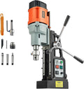 VEVOR Magnetic Drill Press, 1550 W, 2.4 in Boring Diameter, 2922 lbf Power Mag Drill Press, 0-600 RPM Adjustable Speed, Morse Taper, M3-M16 Tapping, for Metal Surface, Industrial and Home Improvement