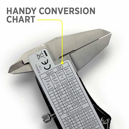 General Tools Digital Caliper #147 - 6" Precision Measuring Tool - Stainless Steel Ruler