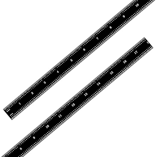 PEC Tools 18" Flexible Metal Rule, Designed for High-Accuracy Industrial Environments, Made in USA