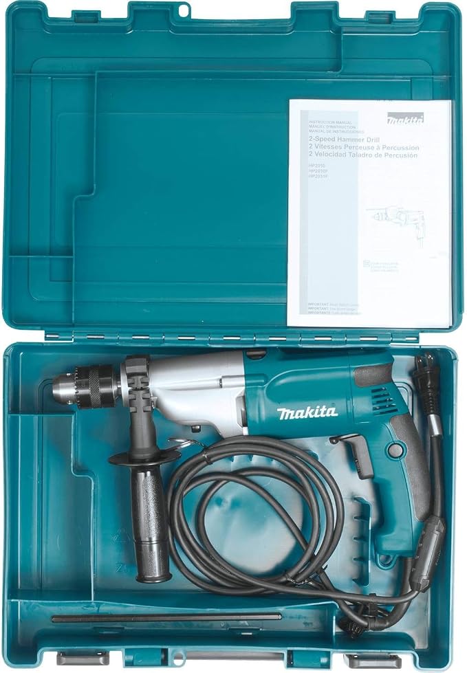 Makita HP2050-R 6.6 Amp 3/4 in. Hammer Drill with Case (Renewed)