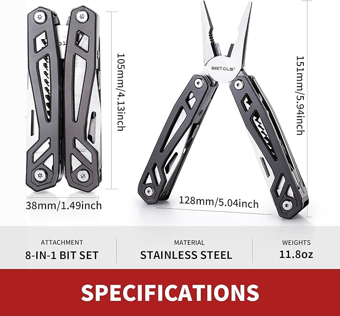 Father‘s Day Gifts for Men Dad Him, 21-in-1 Multitools with Pocket Knife
