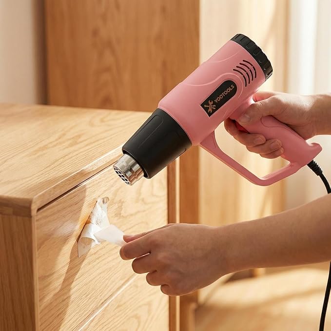 Heat Gun, Electric Power Source, for Paint Stripping, Shrink Wrapping, and DIY Projects (pink01)