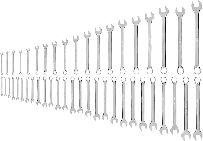 TEKTON Combination Wrench Set, 46-Piece | WCB90301 | (1/4 - 1-1/4 in., 6 - 32 mm), Chrome Finish