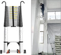 JADDUO Telescoping Ladder,26.2 FT Extension Ladder,Aluminum Lightweight Telescopic Ladder with 2 Triangle Stabilizers, Telescoping Attic Ladders RV Ladders for Travel