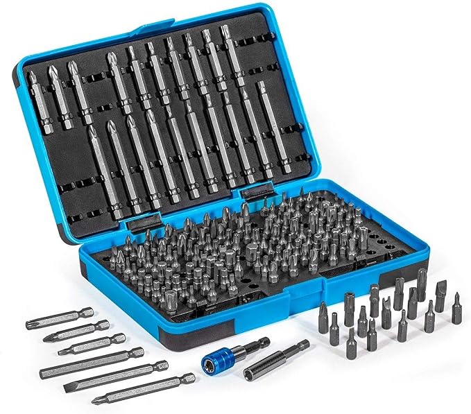 Stark USA 148-Piece Screwdriver Bit Set Hex Tamper Phillips Torx Flat Head Phillips with Storage Case