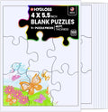 Hygloss 100 Blank Jigsaw Puzzles – 4 x 5.5 Inch, 9 Pieces Each – DYI Party Invites, Perfect for Decorating, Kids' Activities, Arts & Crafts or Party Favors - Puzzle Pieces to Draw On for Crafts