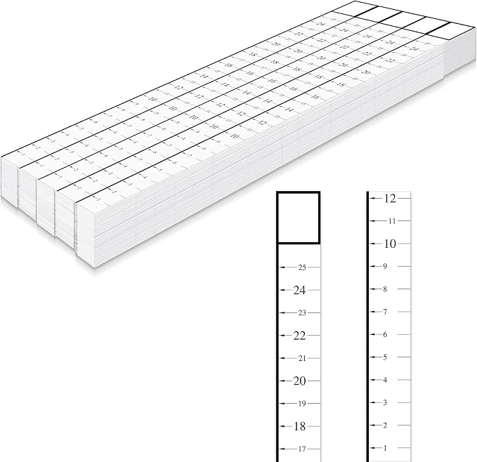Attic Measuring Rulers (Case of 200), 25 Inch, Card Stock, Attic Insulation R Value Ruler for Insulators Ceiling Insulation