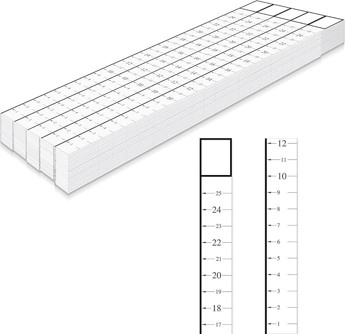 Attic Measuring Rulers (Case of 400), 25 Inch, Card Stock, Attic Insulation R Value Rulers for Insulators Ceiling Insulation