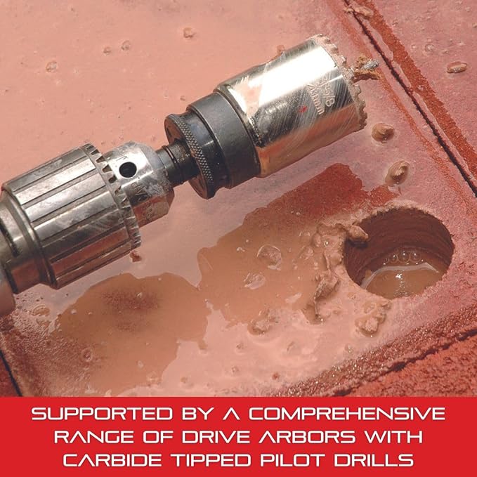 Starrett Diamond Grit Hole Saw, 1-11/16" Dia, 1-5/8" Depth | Effortless Cutting Through Tough Materials, 1-11/16 In Diameter, For Non-Metallic Materials, KD1116-N