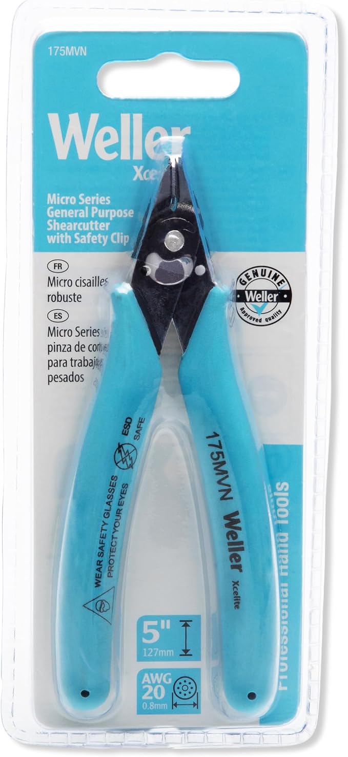 Weller Xcelite Micro Shearcutter with Safety Clip | 20 AWG | 175MVN