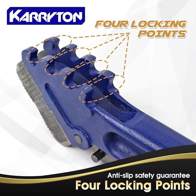 36" Chain Pipe Wrench 4.3" - 7.5" Pipe Diameters, 30" Chain Length Max Breaking Load 15000Lbs, Heavy Duty Plumbing Tool for Pipe Installation, Oil Fields Operations and Maintenance