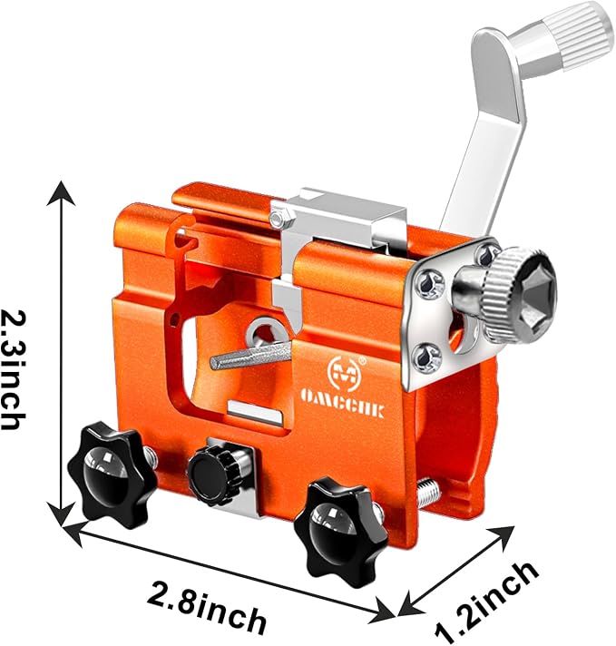 Universal Chainsaw Sharpener Jig Kit, Portable Chain Saw Sharpener Tool with 10 Sharpening Steels, Hand Crank Chain Saw Blade Sharpener. Chainsaw Accessories for 4."- 22" Electric Chain Saws