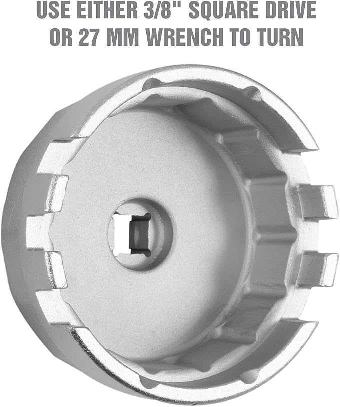 OEMTOOLS 87130 64MM Toyota & Lexus Oil Filter Wrench with 14 Flutes, 64MM Cap Wrench, Oil Change Tool