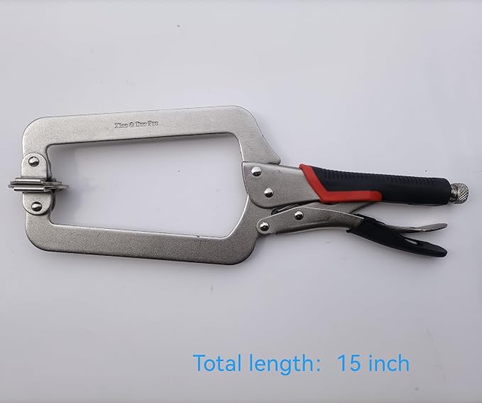 15" Locking C-Clamp with Larger Swivel Pads, XD-C15-003, 2 PCS | Bigger Swivel Pads