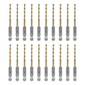 SALI Cobalt Drill Bit Set,20 Pack 1/8 Inch High Speed Steel Hex Shank Jobber Drill Bits, for Hardwood, Aluminum,Metal,Copper,Alloyed Steel