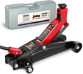 DNA Motoring 3 Ton Low Profile Floor Jack, 3 tons (6000 lbs) Capacity Fast Lift Hydraulic Trolley Service/Floor Jack, 7.7-21" Lifting Range, Red, TOOLS-00674-RD