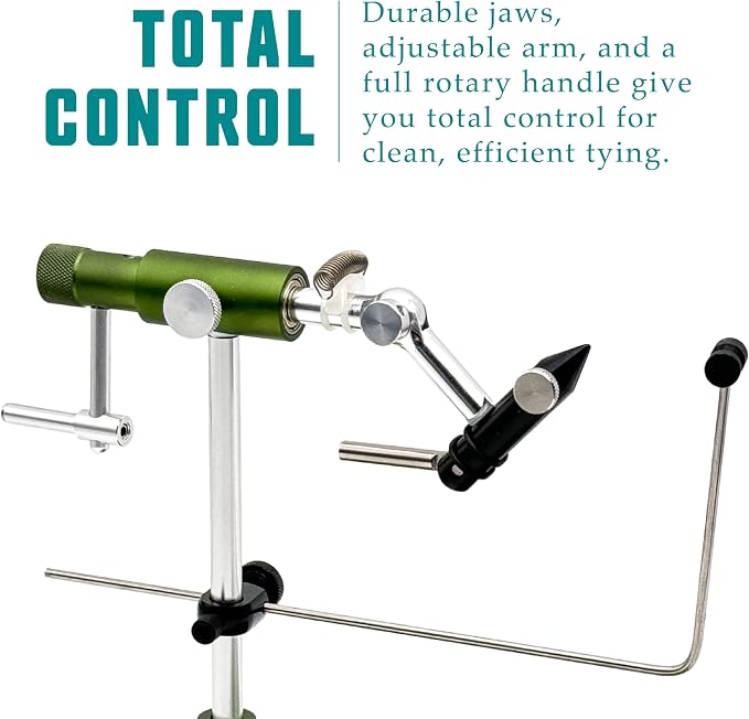 V2 Rotary Fly Tying Vise w/Travel Base, Olive