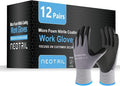 NEOTRIL Safety Work Gloves MicroFoam Nitrile Coated-3/6/12/36 Pairs,Breathable Nylon Working Gloves for Men Women