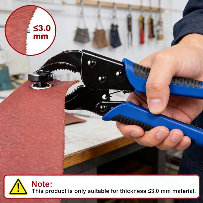 Heavy Duty Snap Fastener Tool Kit with 5 Dies and 15mm Metal Snaps, 266 PCS 4 Color Stainless Steel Snap Tool Set, All-in-One Fastener Repair for Boat Covers, Awnings, Denim, Leather, Canvas