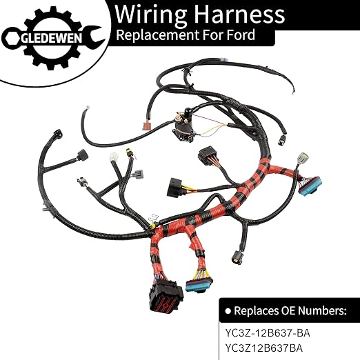 Engine Wiring Harness 7.3, Compatible with 00-01 Ford F250 F350 Super Duty | Fit for Ford Excursion/F450 F550 Super Duty, Powerstroke Diesel 7.3L, Stand Alone Wire YC3Z-12B637-BA, Built After 10/25/1999