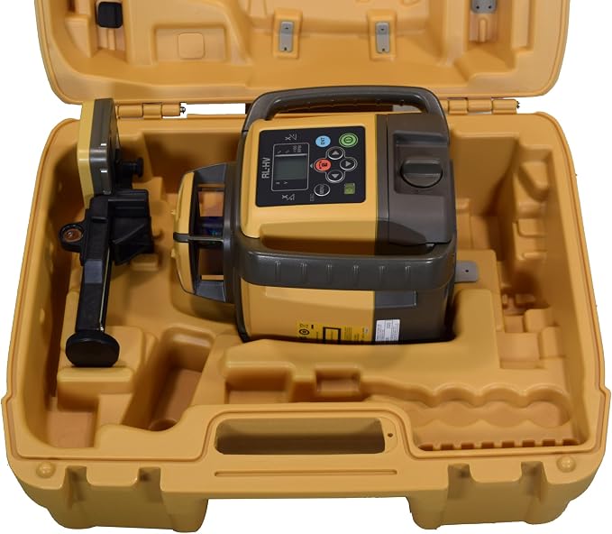 Topcon RL-HV2S Class 1 Multi-Purpose Self-Leveling Dual Grade Construction Rotary Line Laser Kit with LS-80X Laser Receiver & Tool Case (1051612-21)