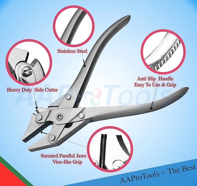 Parallel Action Pliers - Combination, 7”, Serrated