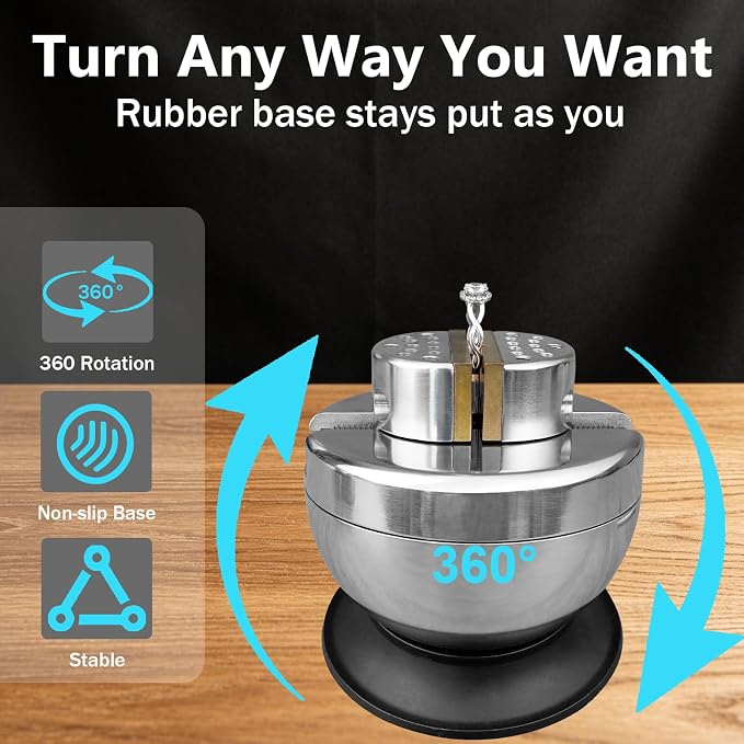 DZQ 4 Inch 71 Pcs Jewelry Ball Vise Tool Kit with Ring Making Accessories