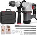 XtremepowerUS 1180W SDS-Plus Electric Rotary Demolition Chipping Hammer 1-1/4" Combination Rotary Hammer Drilling Chisels & Drill Bits Set with Case