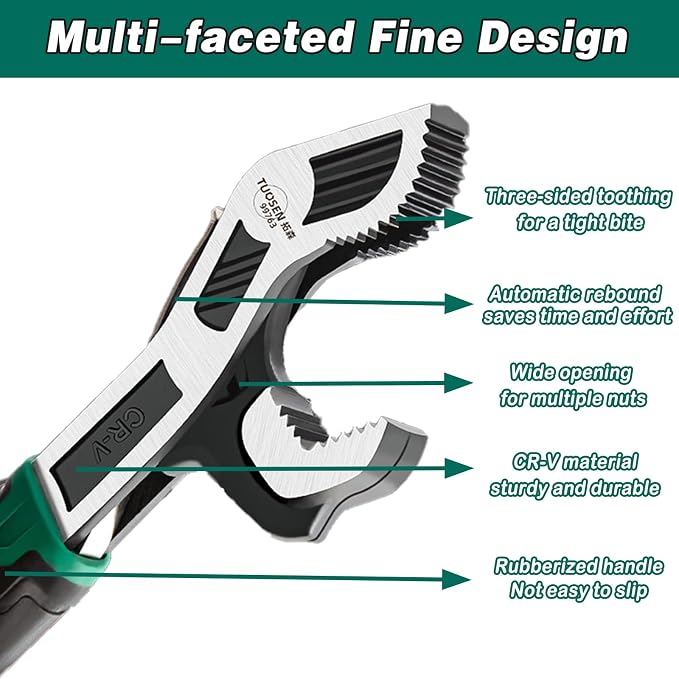 Adjustable Wrenches Multi-function Universal Magic Wrench CR-V Steel Pipe Wrench 10-Inch
