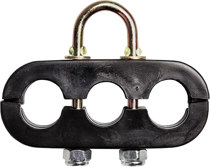 Tectran Standard Duty Single Spring Tender Kit | Black | (16" Length w/Standard 3-Hole Clamp)