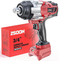 DIYtoolifz 3/4" Cordless Impact Wrench Compatible with Milwaukee 18V Battery: 1850FT-LBS(2500N.m) High Torque Impact Driver, Auto-Stop Reverse, 4-Speed Heavy Duty Impact for Car/Truck/Mower(Bare Tool)
