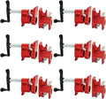 6Pack Pipe Clamps 3/4 Inch Cast Iron Quick Release Pipe Clamps for Woodworking for Carpentry, Home Improvement