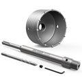 DAYDOOR 4" (100mm) Concrete Hole Saw with SDS Plus Shank Adapter, Tungsten Carbide Tipped Masonry Hole Saw, Heavy Duty Concrete Core Drill Bit for Brick, Cement Wall, and Stone