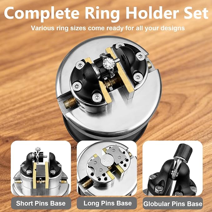 DZQ 4 Inch 71 Pcs Jewelry Ball Vise Tool Kit with Ring Making Accessories