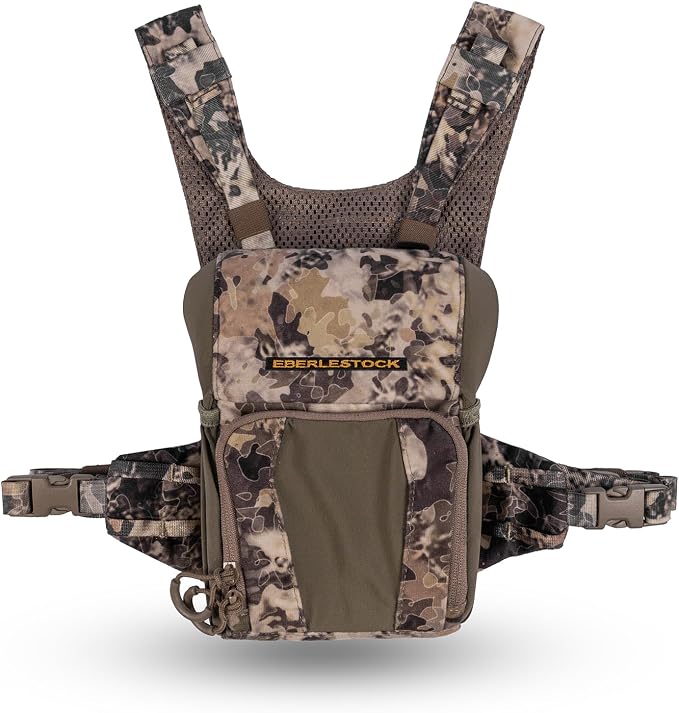 Eberlestock Recon Modular Bino Pack - Advanced Binocular Harness System | Customizable Attachments, Chest Rig with Magnetic Closure to Keep Binos Secure, Dual Side Zipper Pockets