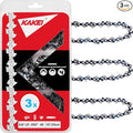 KAKEI 10 Inch Chainsaw Chain 3/8" LP Pitch .050" Gauge 40 Drive Links Fits Remington RM1035P, Worx WG309, Sun Joe SWJ803E, Craftsman - S40 (3 Chains) - Semi Chisel
